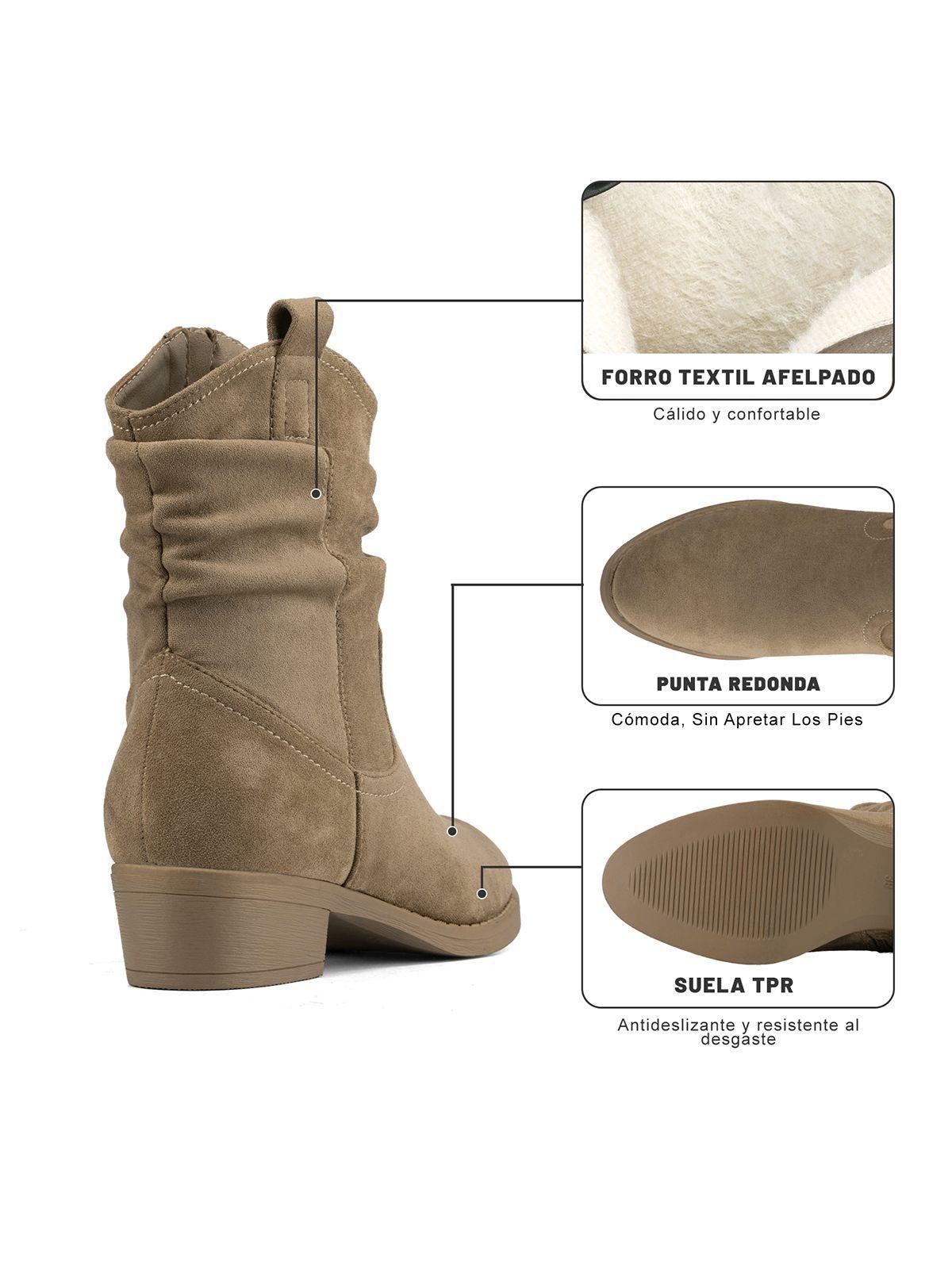 Botín Taco Mujer Casual PU Textil Weide ZS80-8