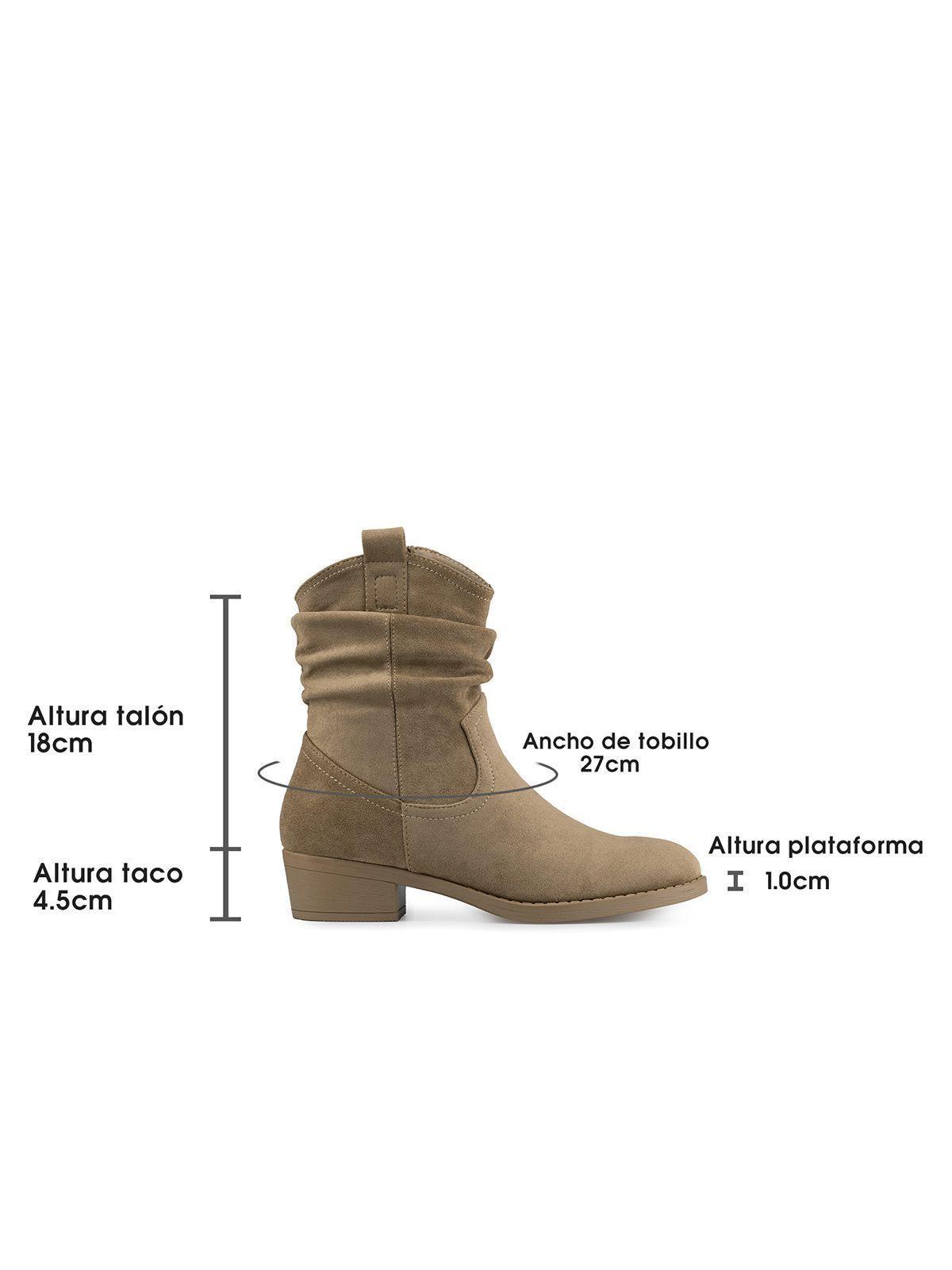 Botín Taco Mujer Casual PU Textil Weide ZS80-6