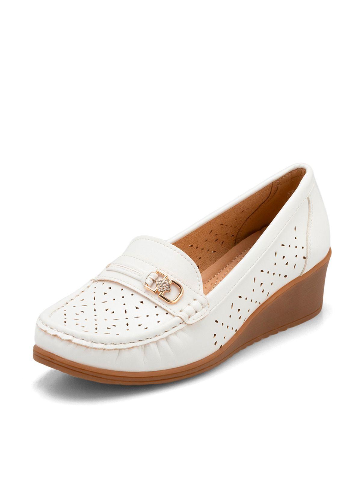Mocasin Abril Blanco Weide-0