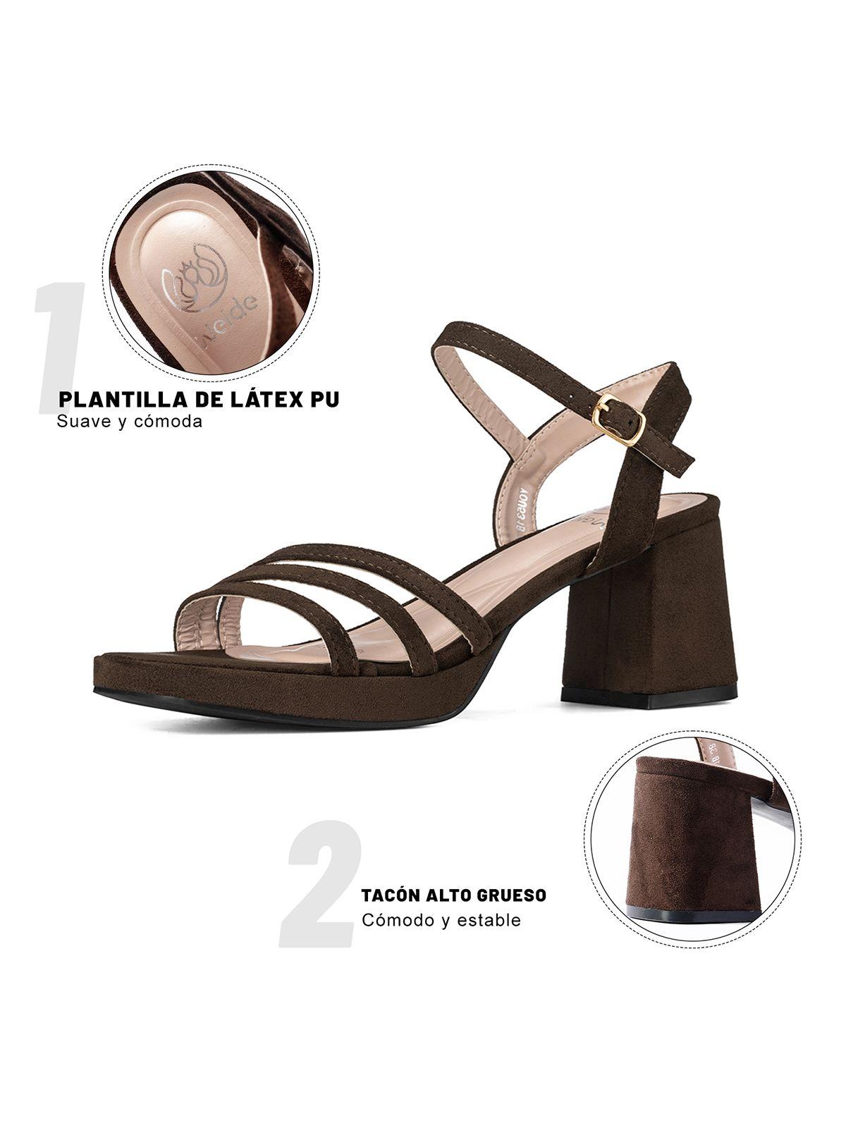 Sandalias Casual PU Textil Mujer Cuadrado Weide YOU531B-5