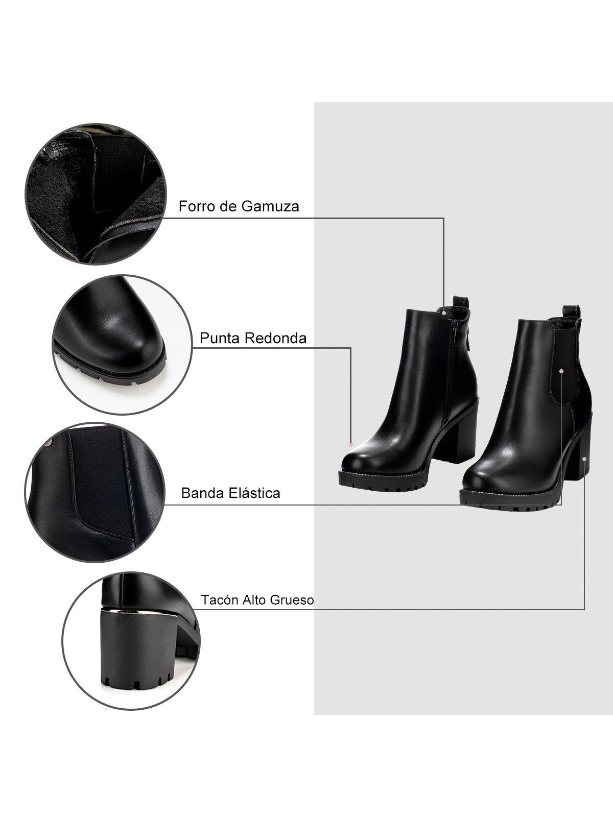 Botin Negro Casual Mujer Weide HX309-6