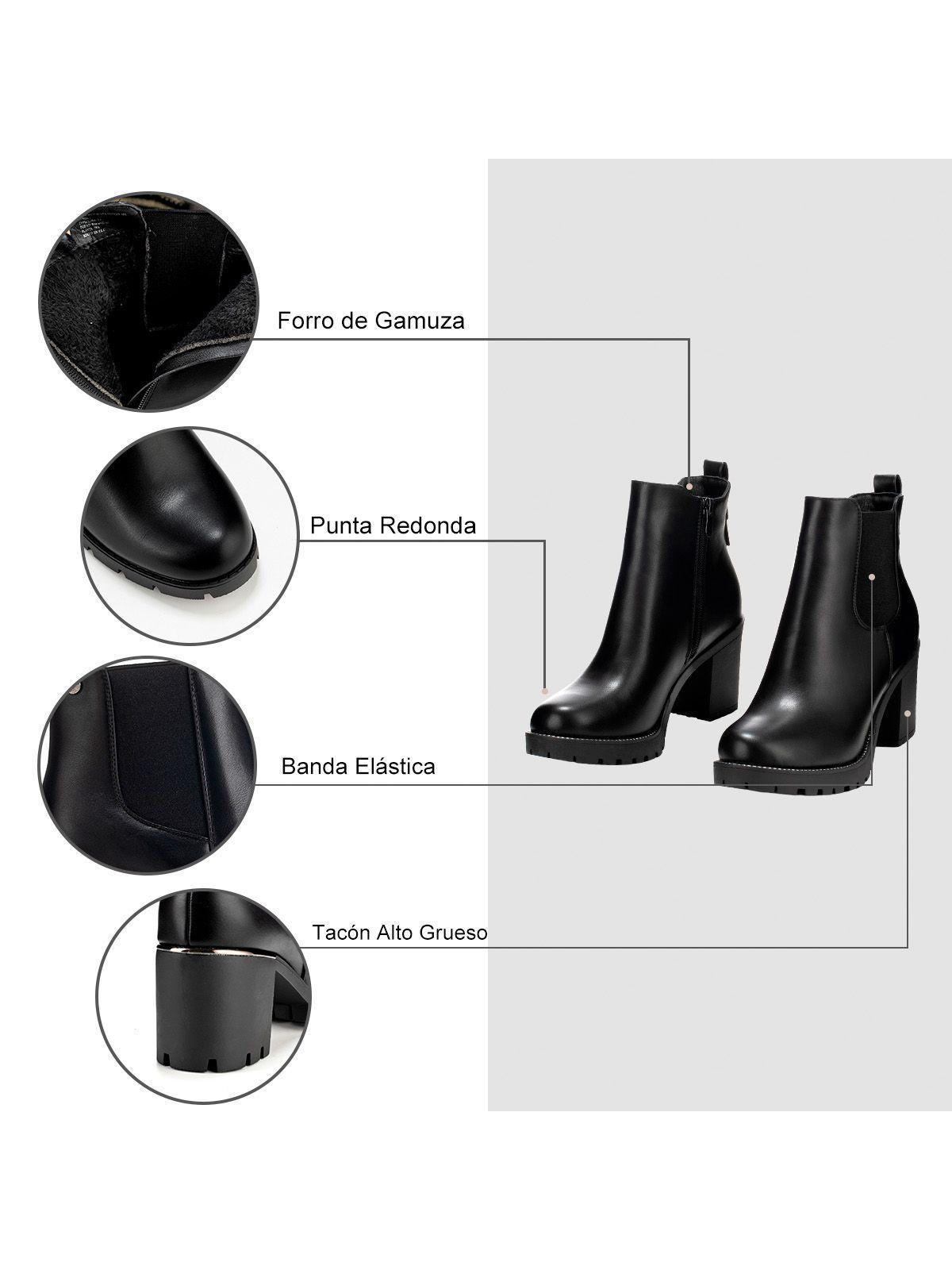 Botin Negro Casual Mujer Weide HX309-6