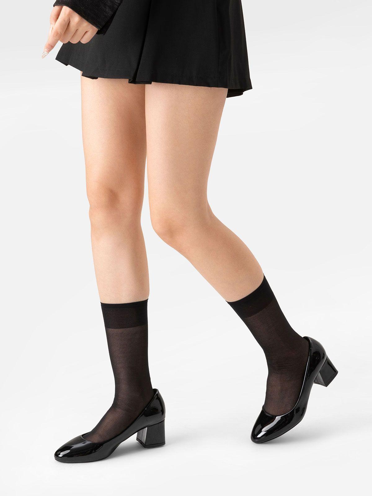 Zapatos Taco Negro Oficina Weide GH52-1