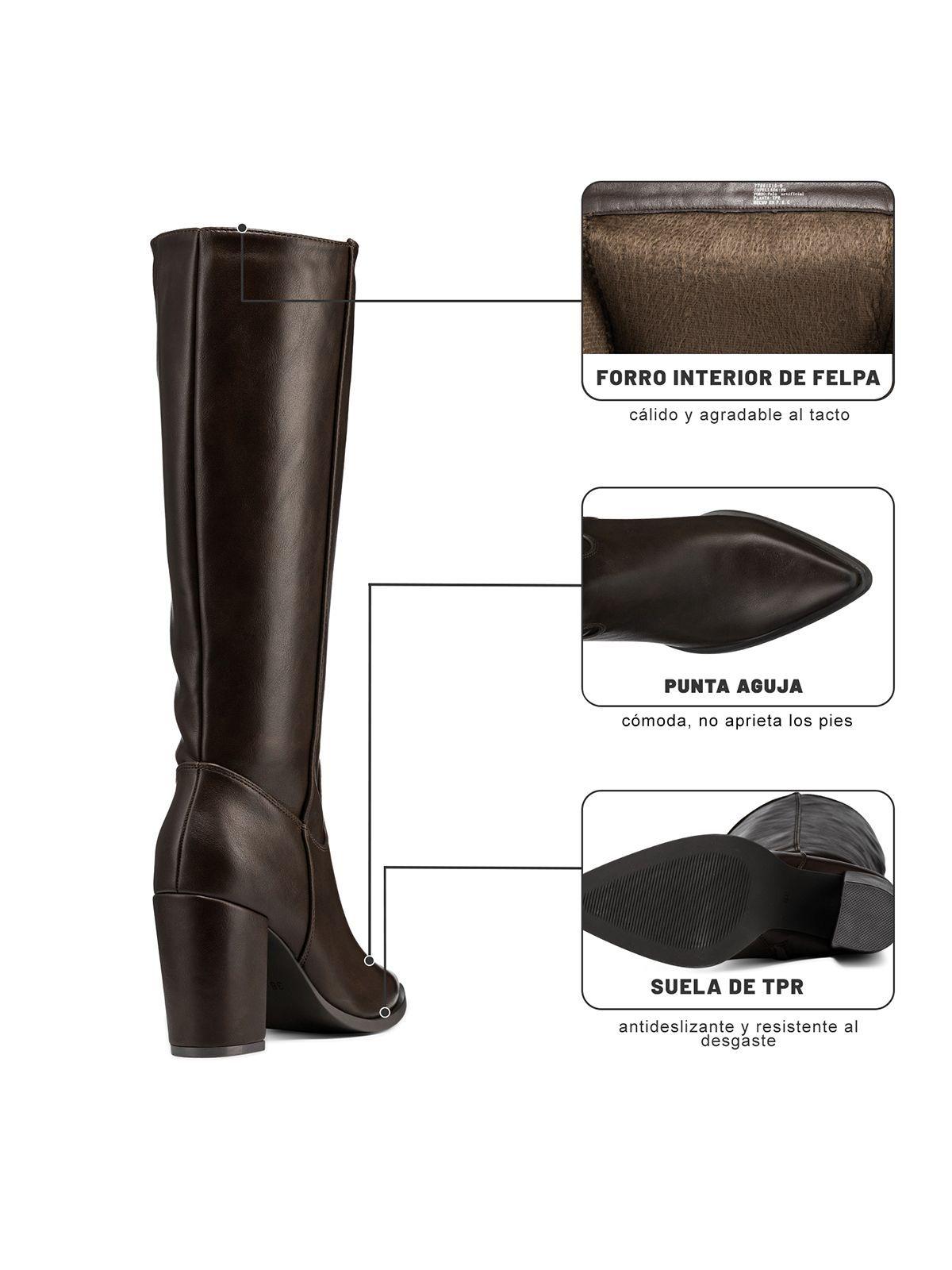 Bota Taco Mujer Urbana PU Weide QBM28-6