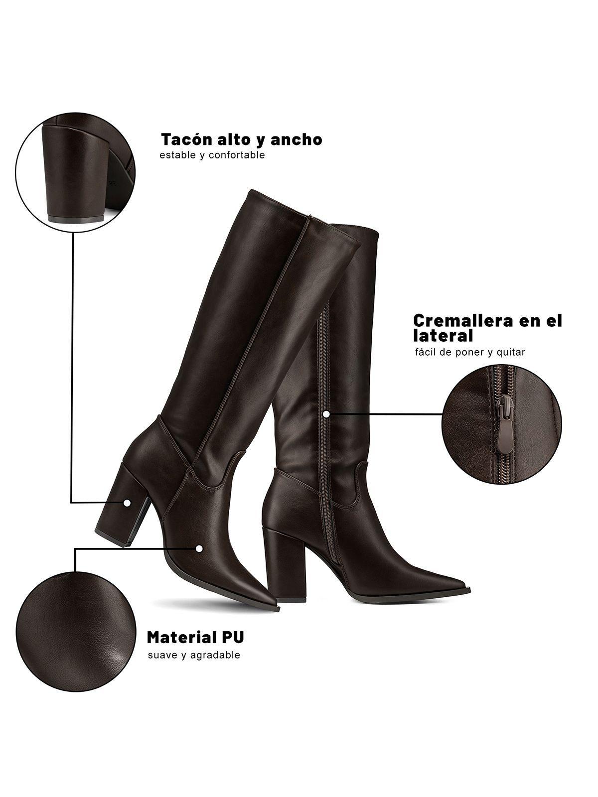 Bota Taco Mujer Urbana PU Weide QBM28-7