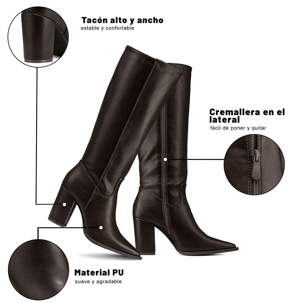 Bota Taco Mujer Urbana PU Weide QBM28-8