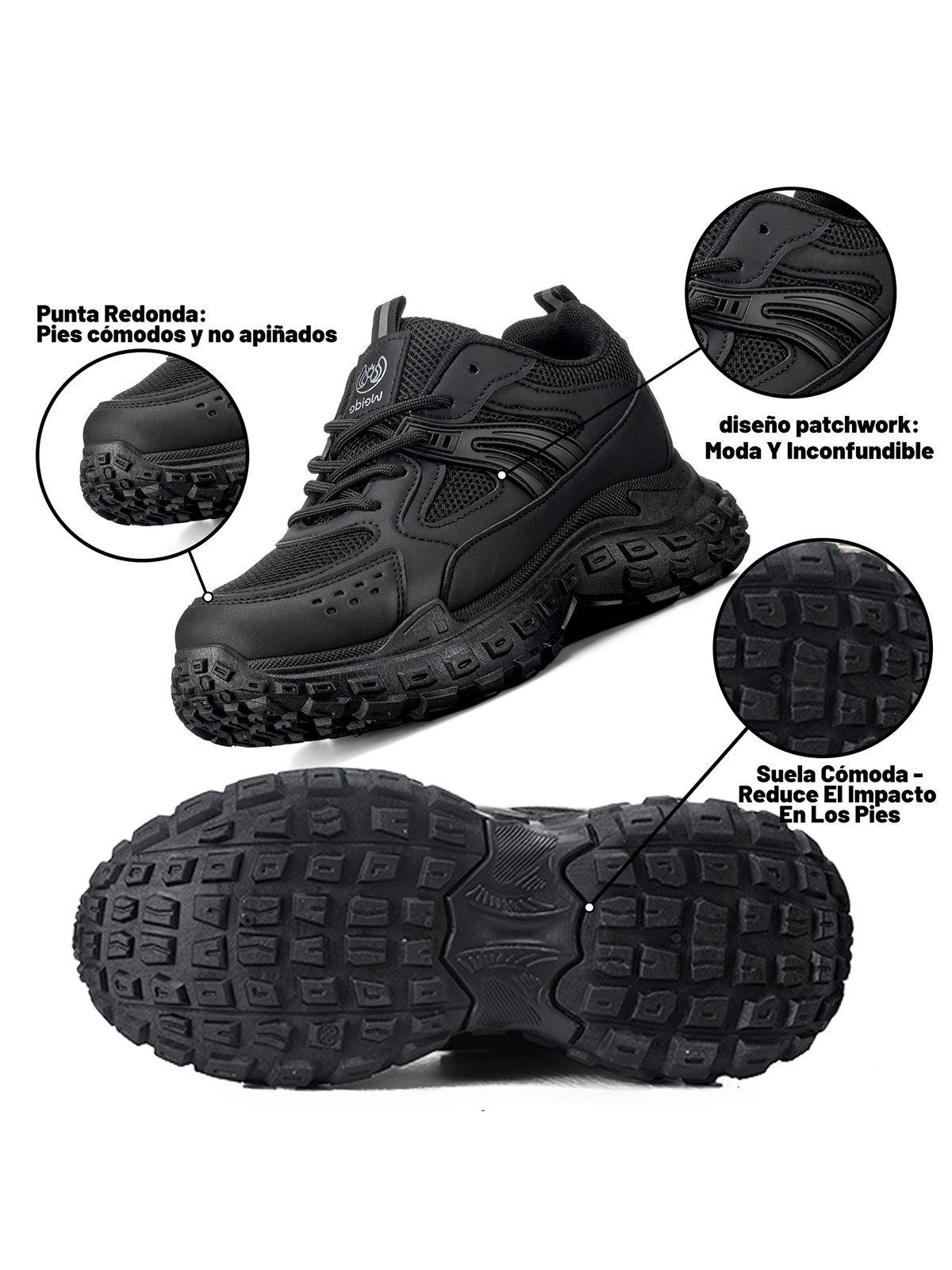 Zapatillas Negro Casual Mujer Weide SL03-5