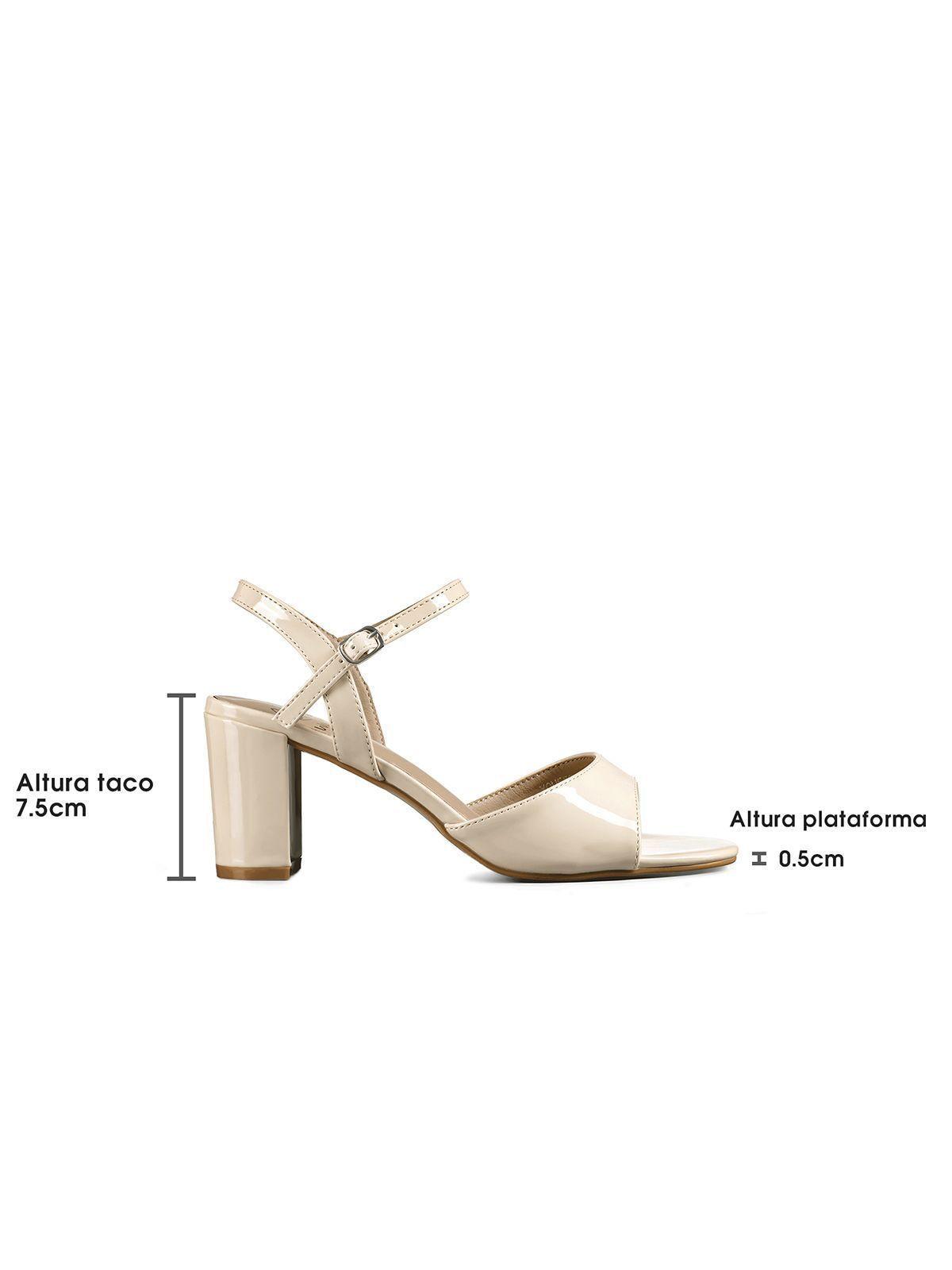 Sandalia Casual Taco Alto Simil Charol Weide Mujer YOU550-3
