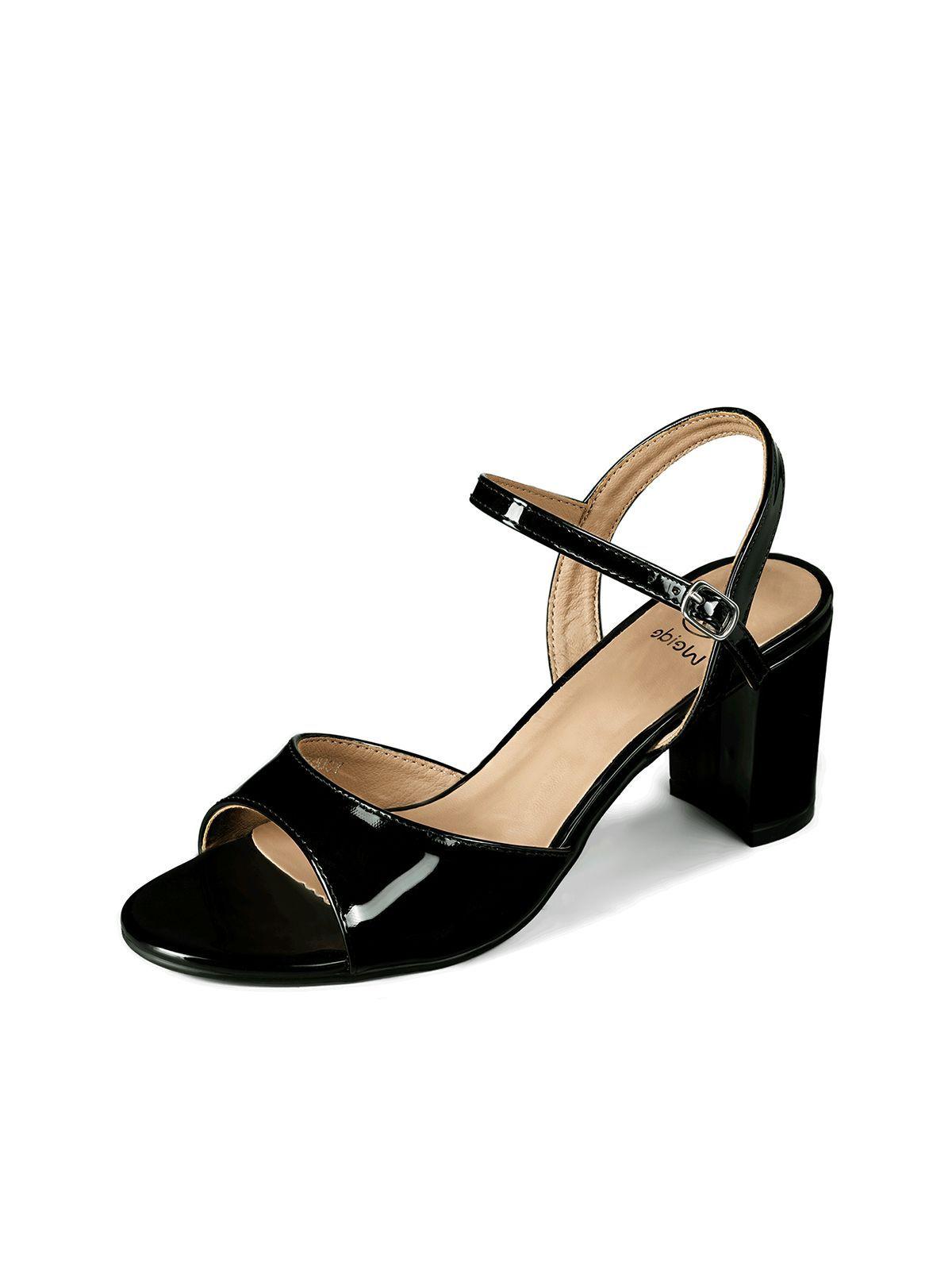 Sandalia Casual Taco Alto Simil Charol Weide Mujer YOU550-0