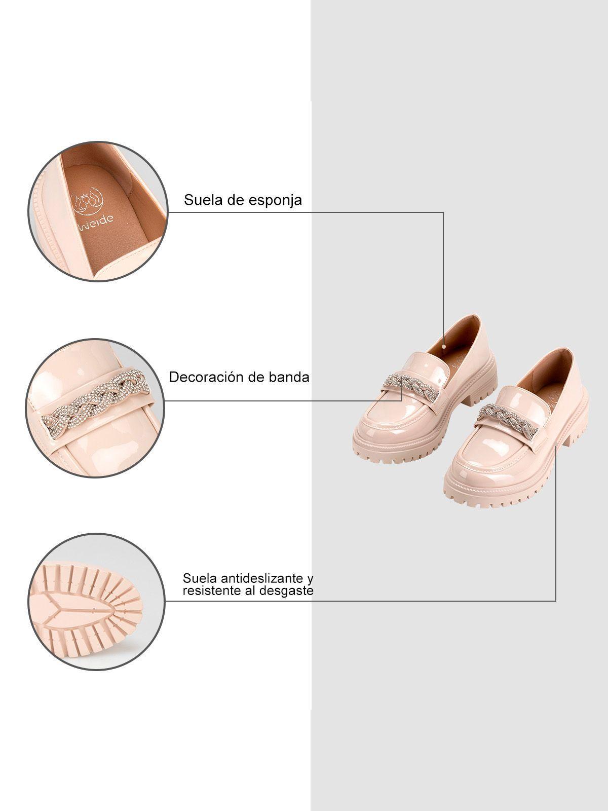 Zapato Taco Beige Casual JN21 Weide-5