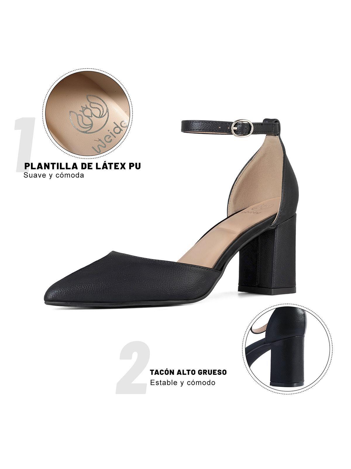 Zapatos Taco PU Mujer Cuadrado Weide QIU523-5