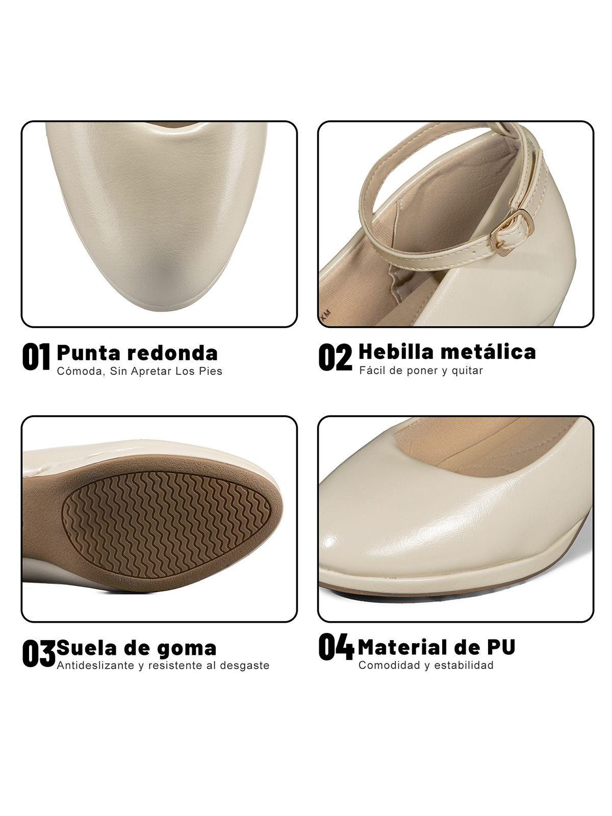 Zapatos Taco Moda Formal Hebilla Mujer Weide TFA317-5