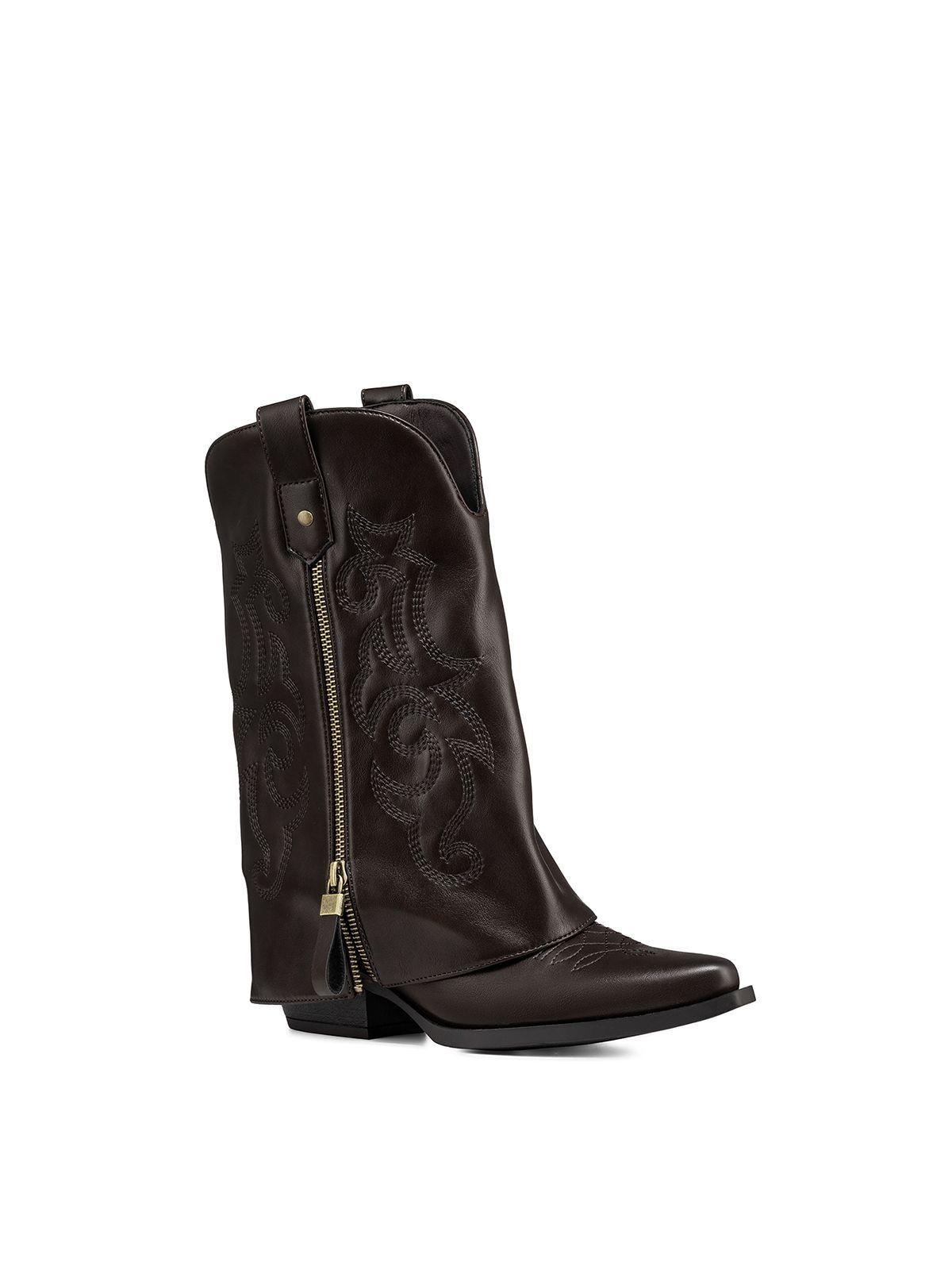 Bota Taco Mujer Urbana PU Weide QBM27-4