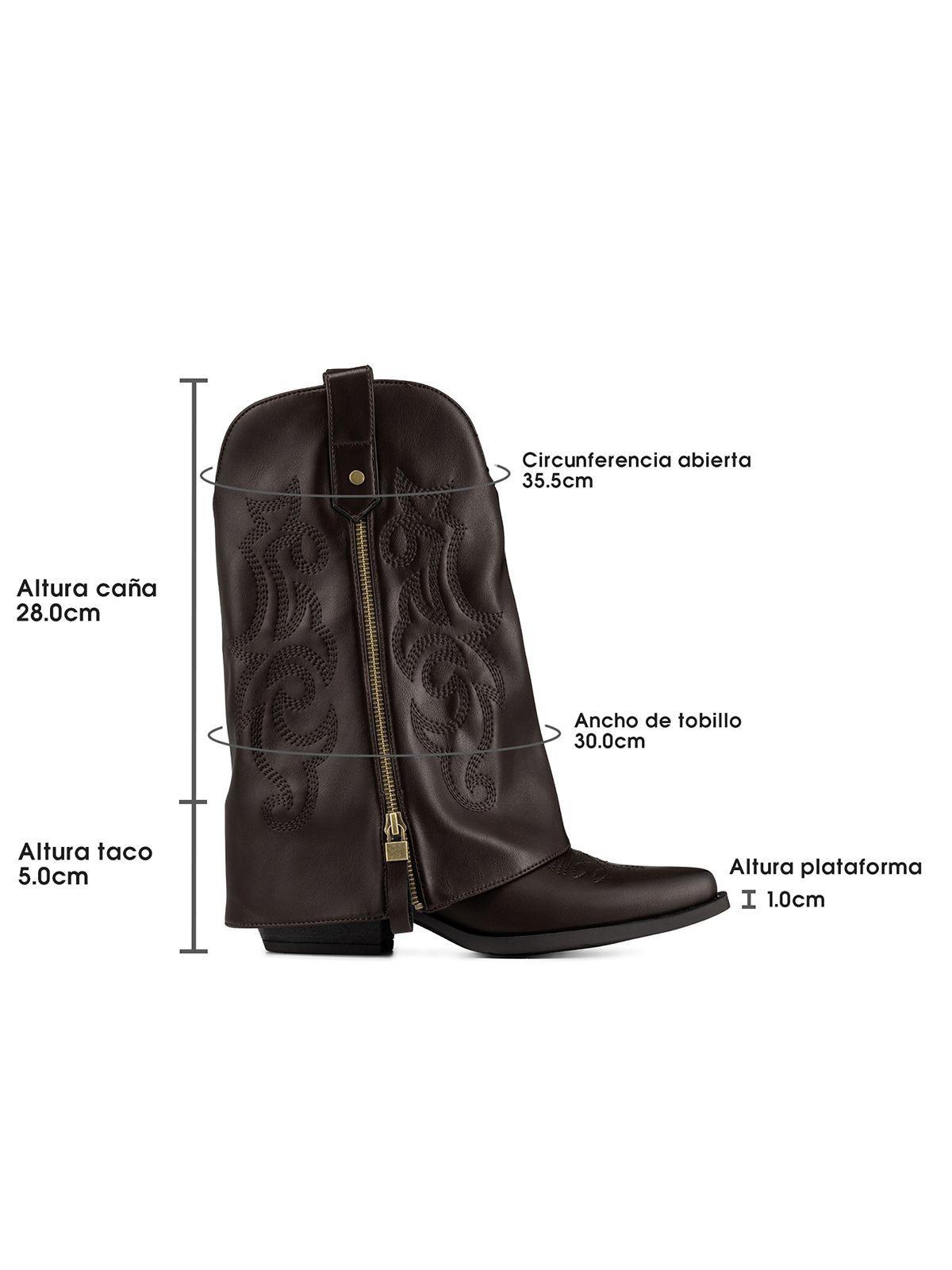 Bota Taco Mujer Urbana PU Weide QBM27-5