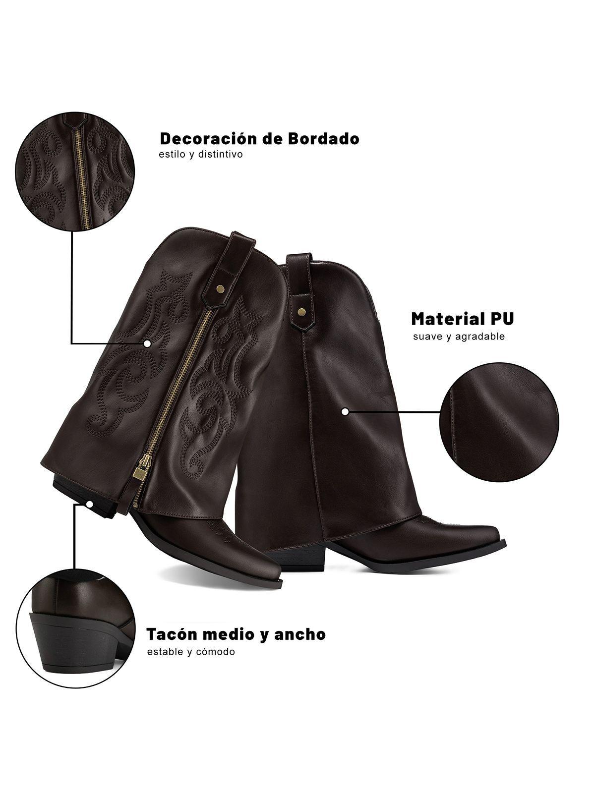 Bota Taco Mujer Urbana PU Weide QBM27-6