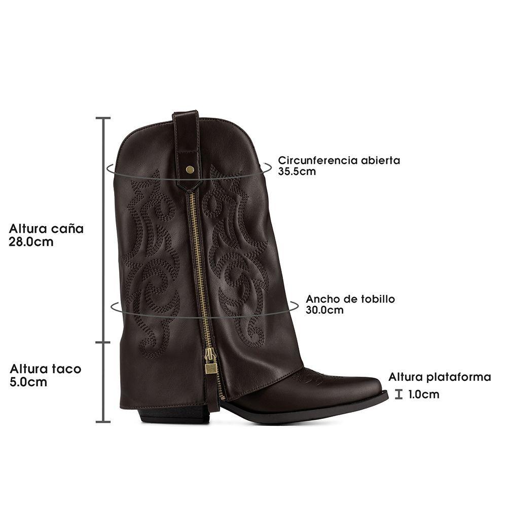 Bota Taco Mujer Urbana PU Weide QBM27-6