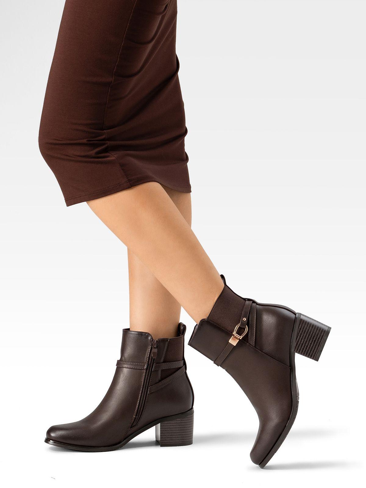 Botin Casual Mujer De Moda Vintage Tacon Grueso Weide ZS66-2