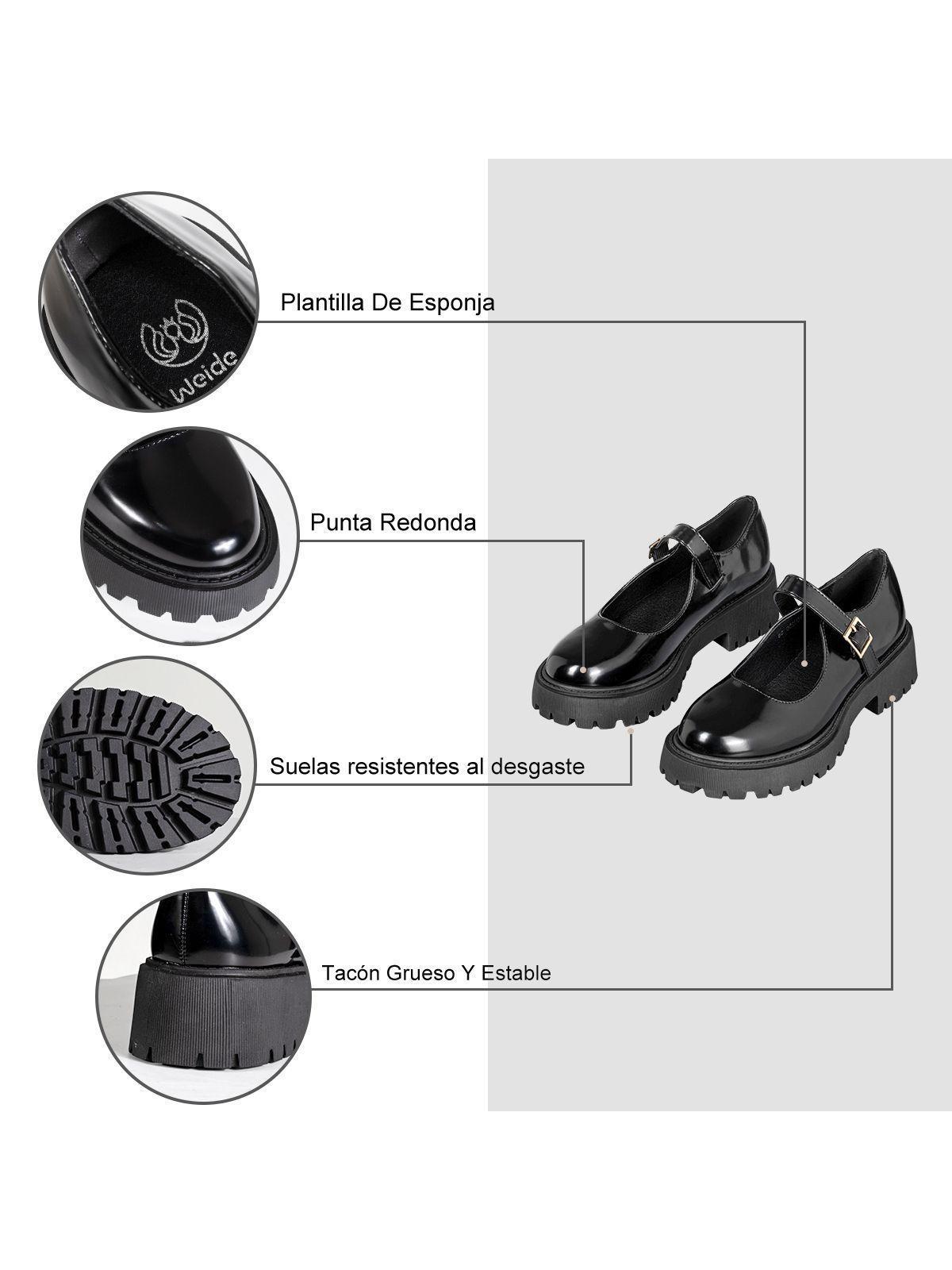 Zapatos Mary Jane Con Taco Fiesta Escolar Mujer Weide YOU250-7