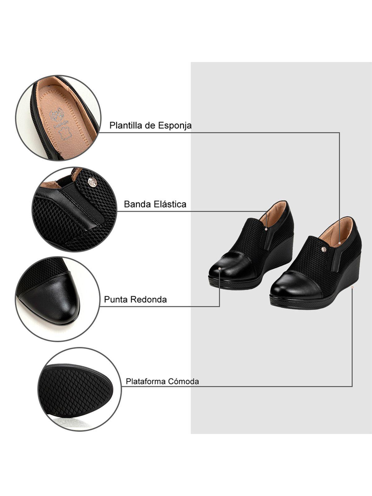 Mocasin Negro Formal Mujer Weide JML01-5