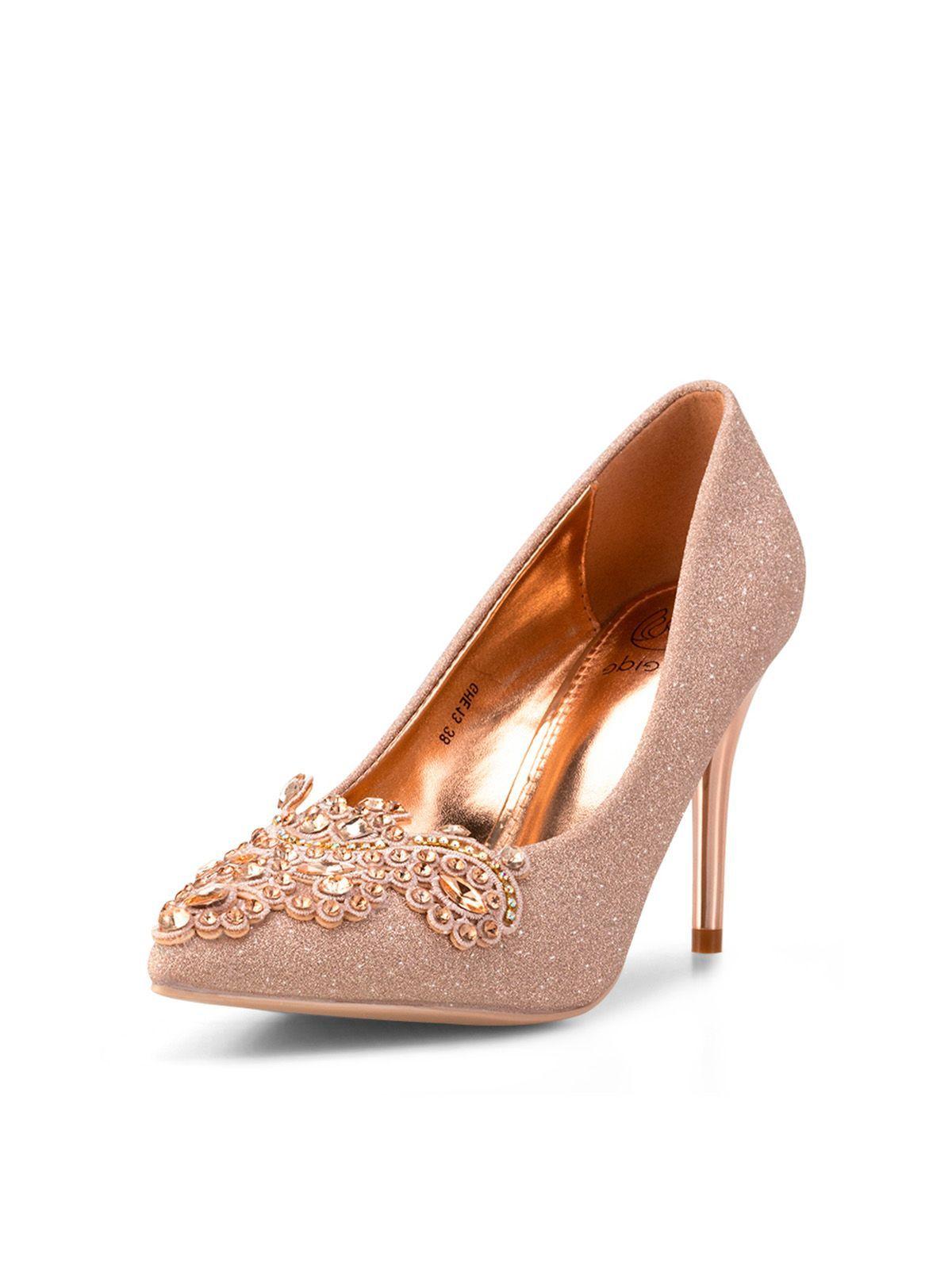 Zapato Taco Alto Champan Fiesta GHE13 Weide-0