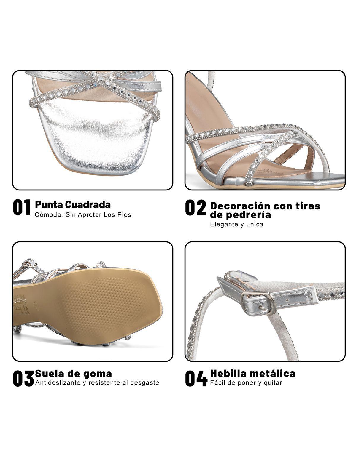 Sandalia Taco Alto Fiesta Mujer Weide QIU385-7