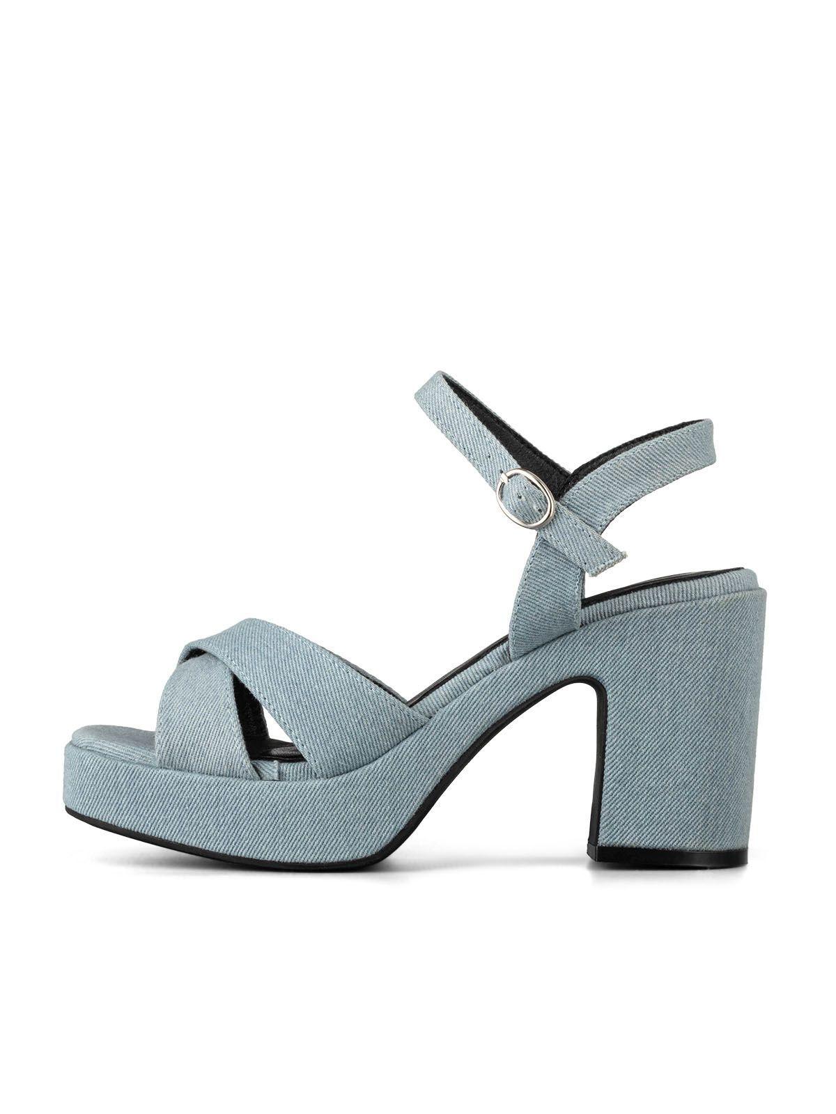 Sandalias Casual Taco Alto Mujer Fiesta Elegante Weide YL86-0