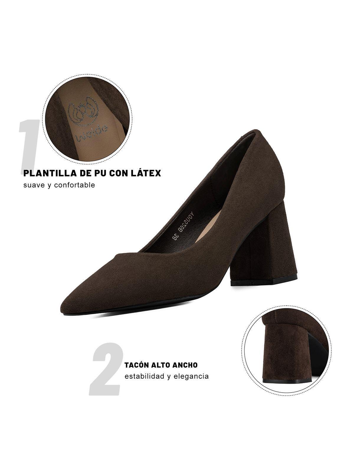 Zapato Taco Alto Mujer Formal PU Textil Weide YOU526B-7