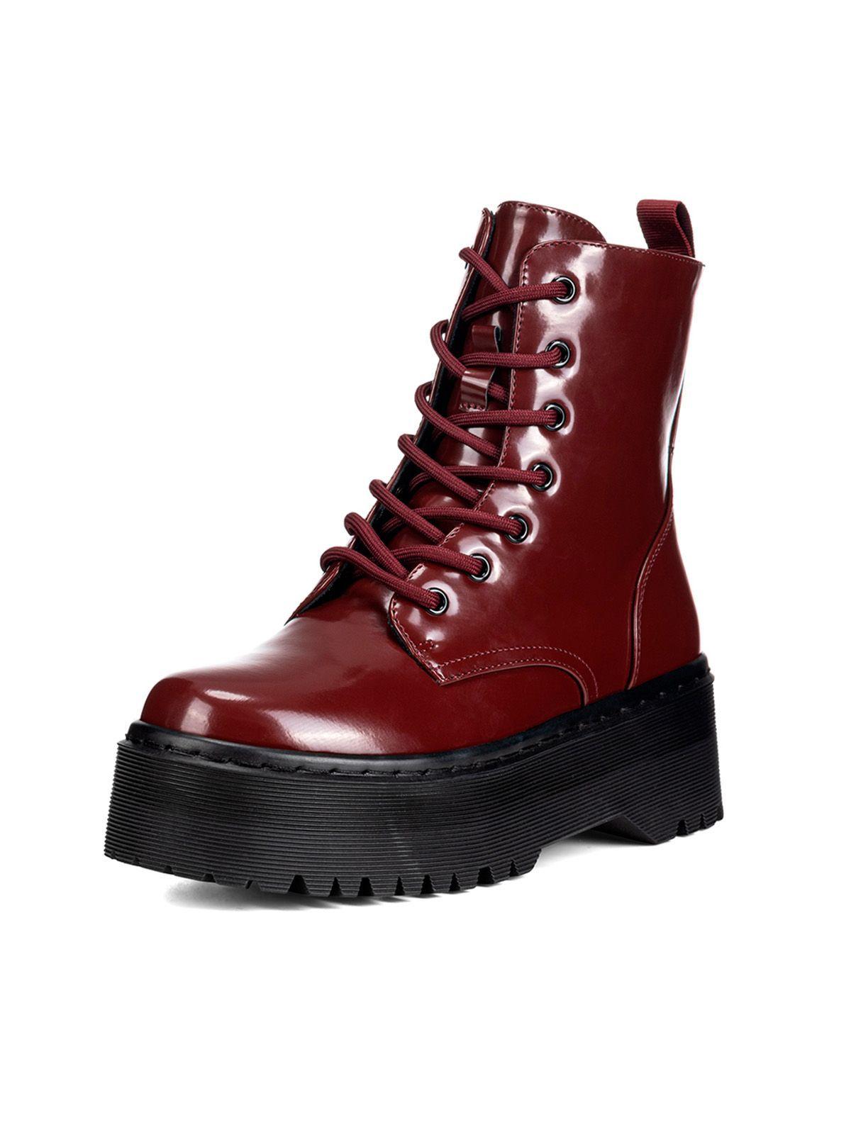 Botin Burdeo Casual Mujer Weide ZS35-0