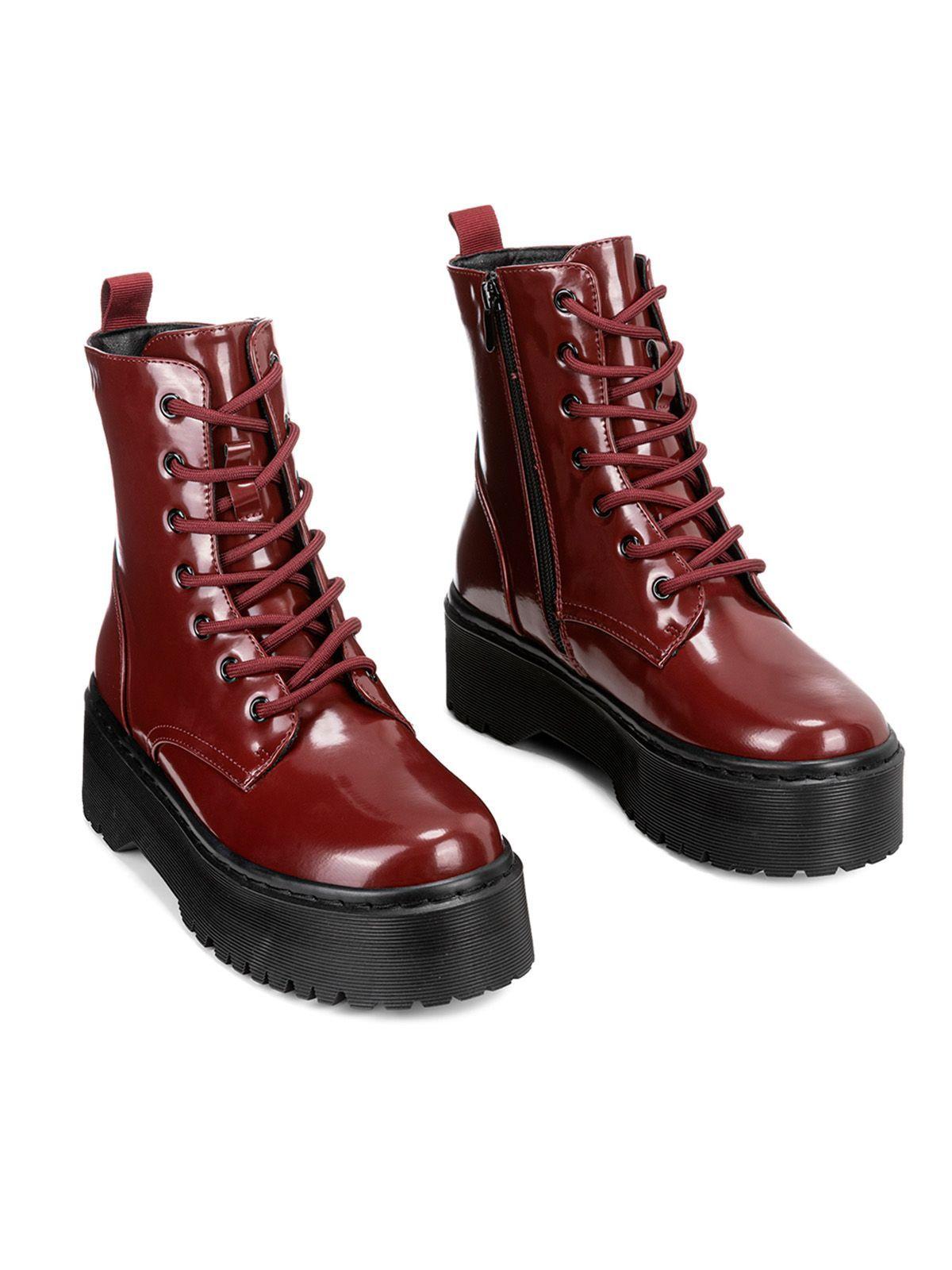 Botin Burdeo Casual Mujer Weide ZS35-4