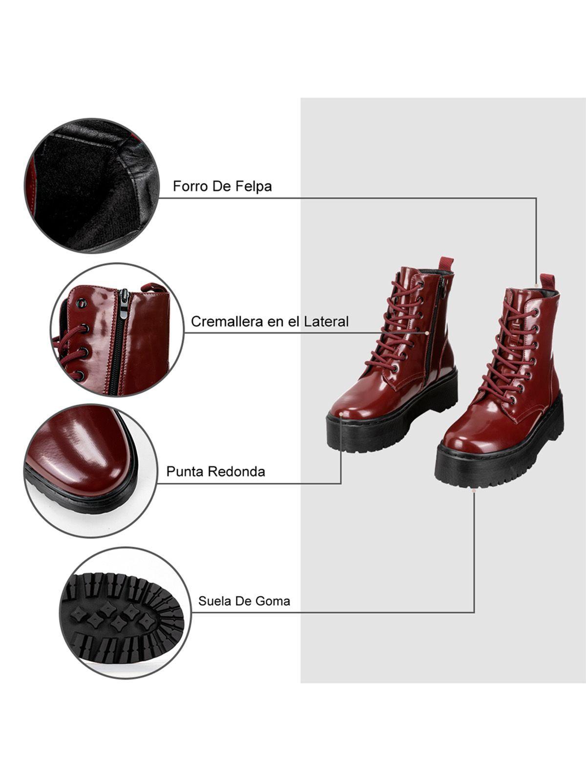 Botin Burdeo Casual Mujer Weide ZS35-6