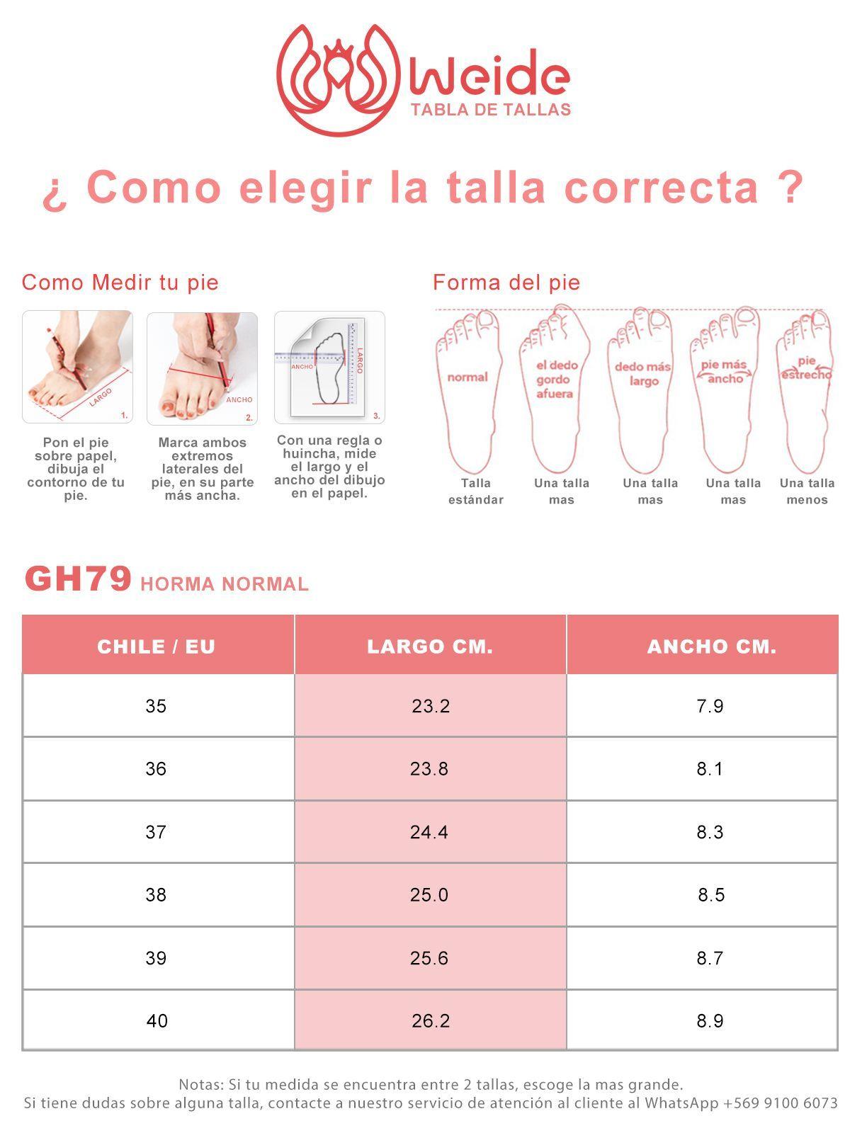 Sandalia Casual Taco Negra Mujer Weide GH79-3