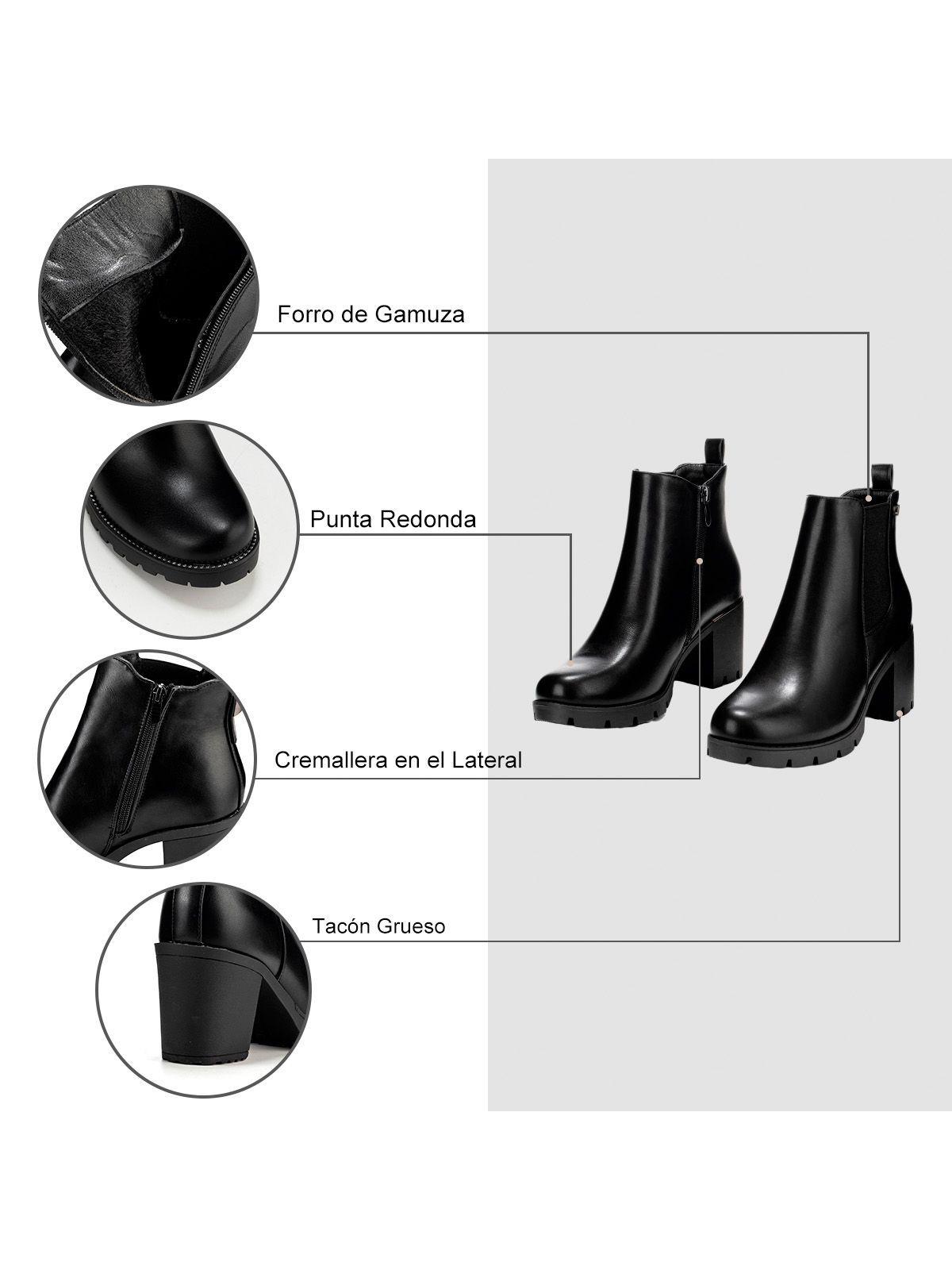 Botin Negro Casual Mujer Weide ZS37-6