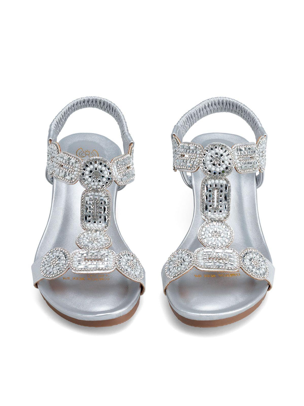 Sandalias Pilar Plateado Weide-5