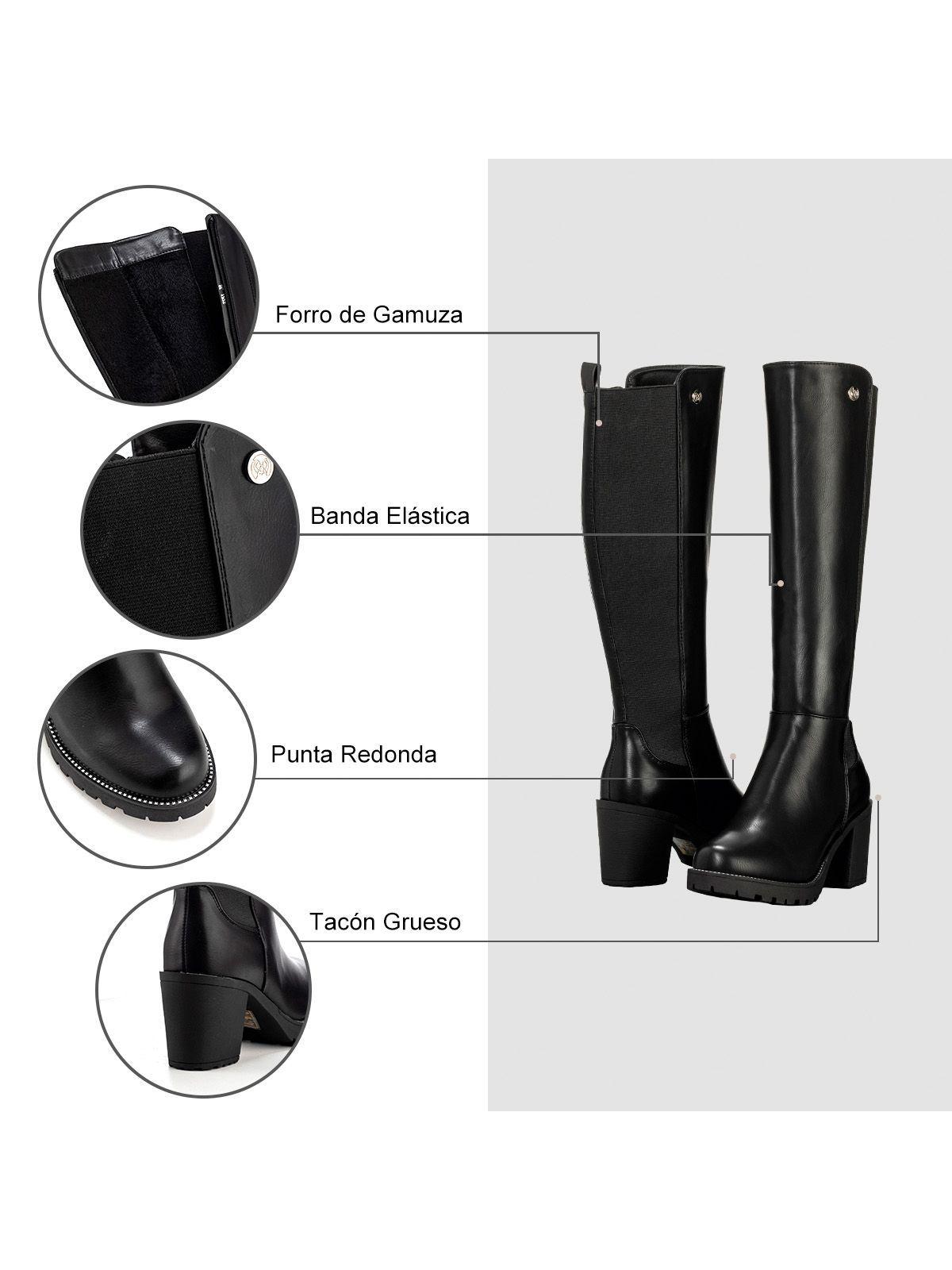 Bota Negro Casual Mujer Weide ZS53-6