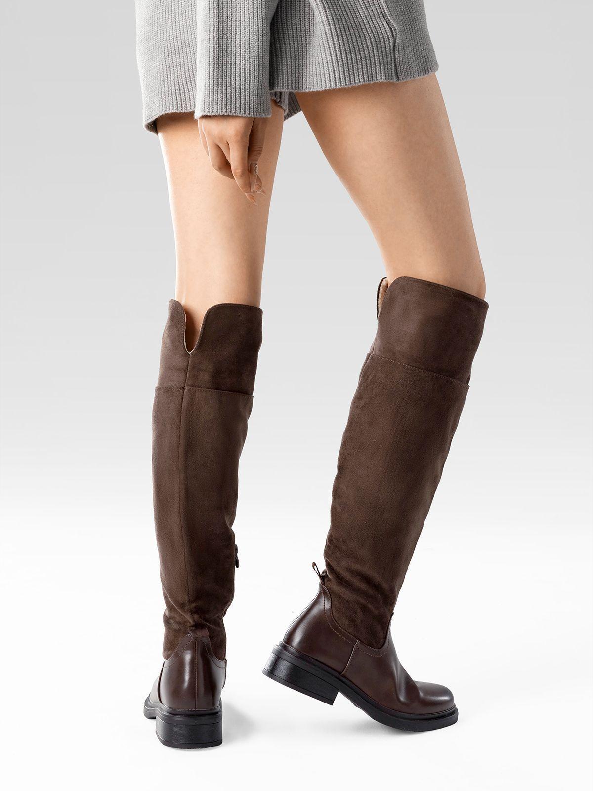 Bota Larga Mujer Moda Gamuza Con Felpa Vintage Weide CZY601-2