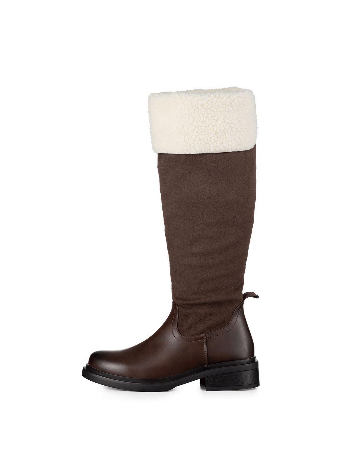 Bota Larga Mujer Moda Gamuza Con Felpa Vintage Weide CZY601-4