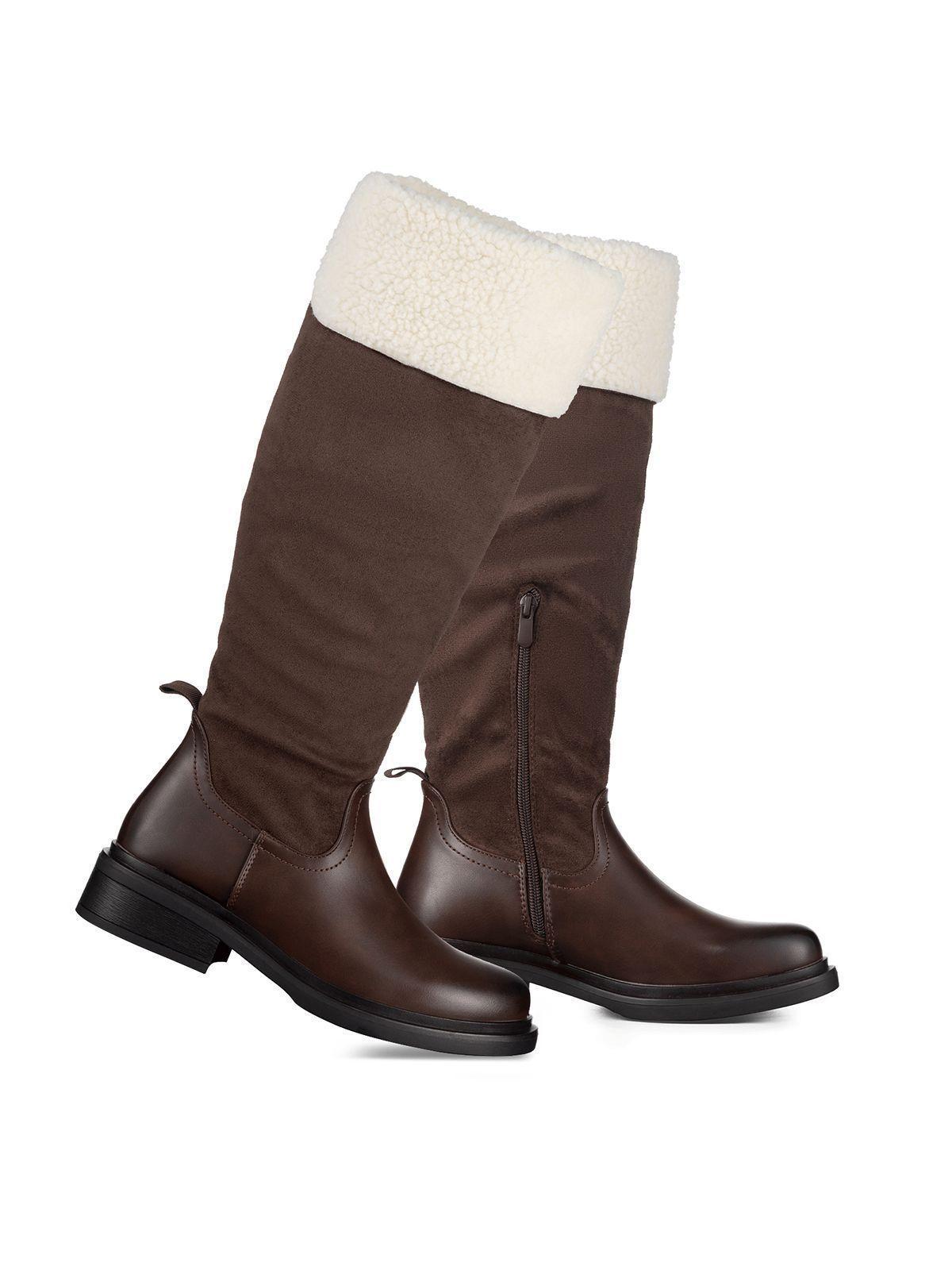Bota Larga Mujer Moda Gamuza Con Felpa Vintage Weide CZY601-5