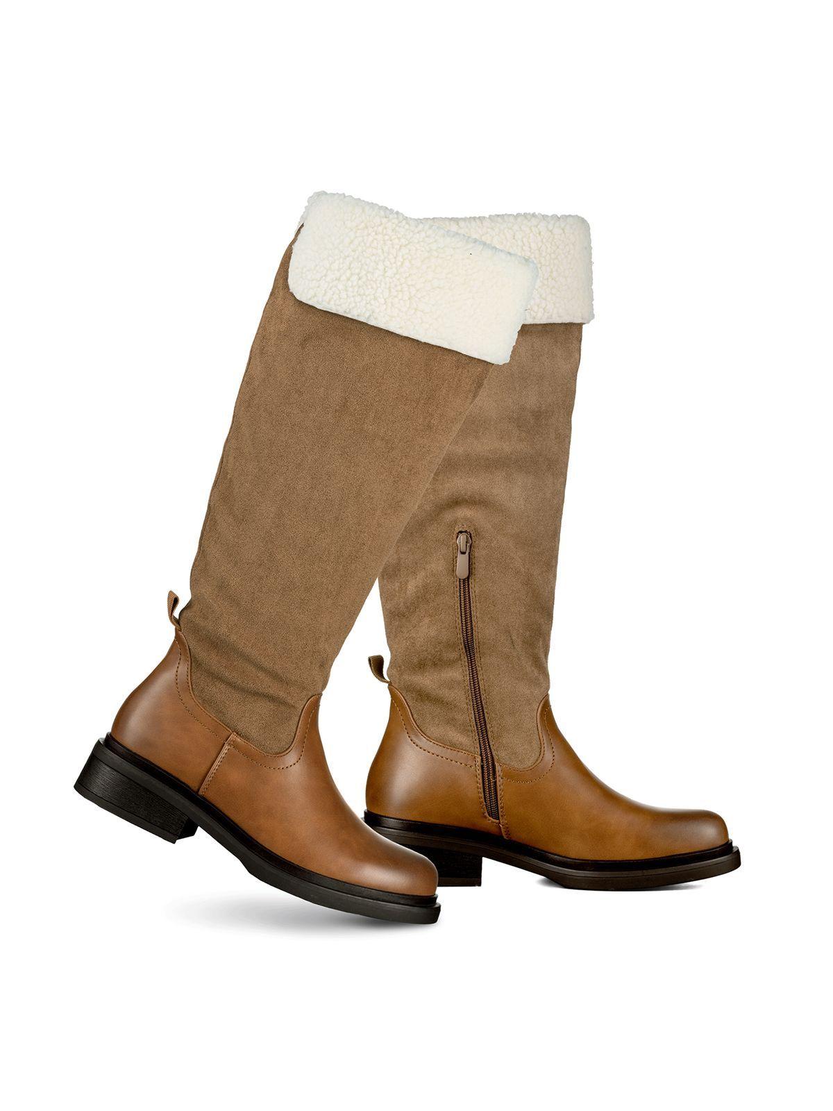 Bota Larga Mujer Moda Gamuza Con Felpa Vintage Weide CZY601-5