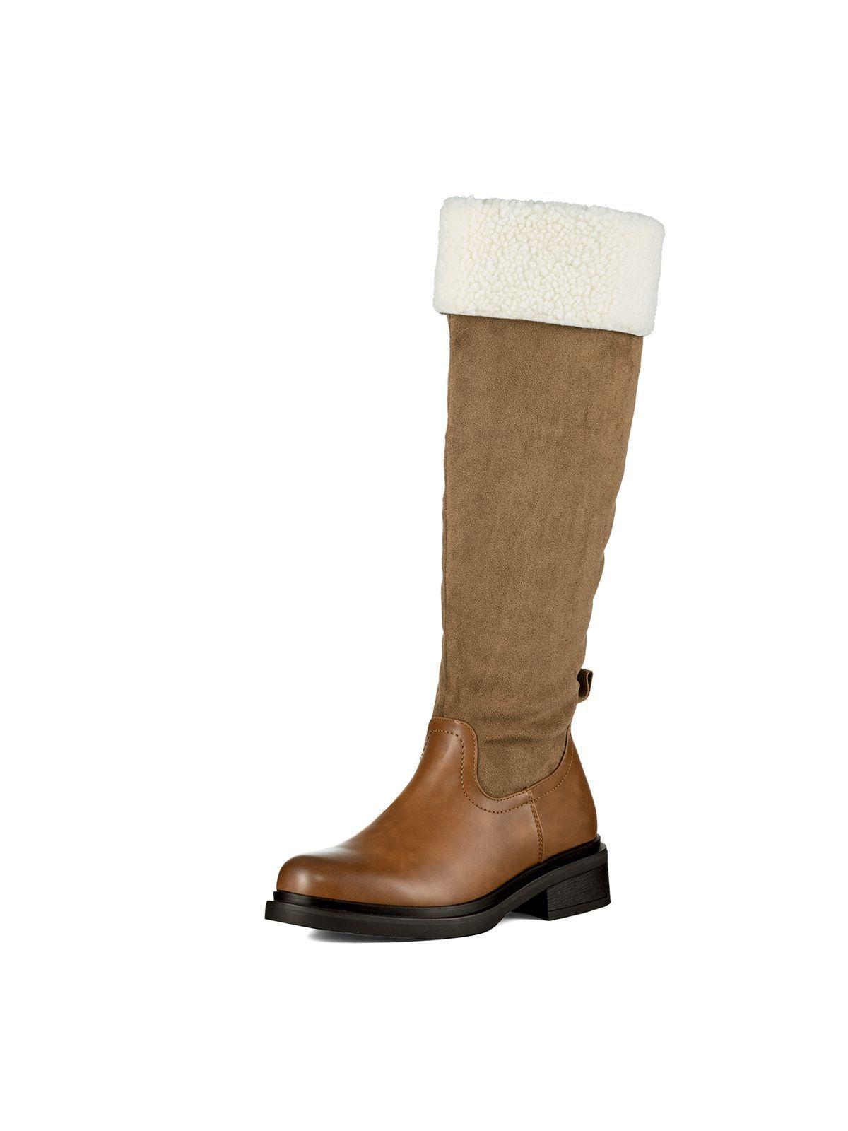 Bota Larga Mujer Moda Gamuza Con Felpa Vintage Weide CZY601-0