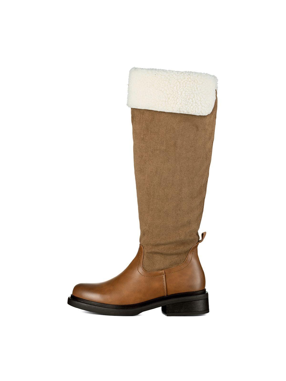 Bota Larga Mujer Moda Gamuza Con Felpa Vintage Weide CZY601-4