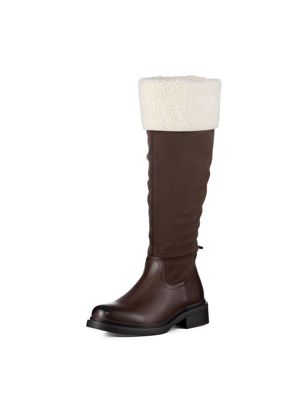 Bota Larga Mujer Moda Gamuza Con Felpa Vintage Weide CZY601-0