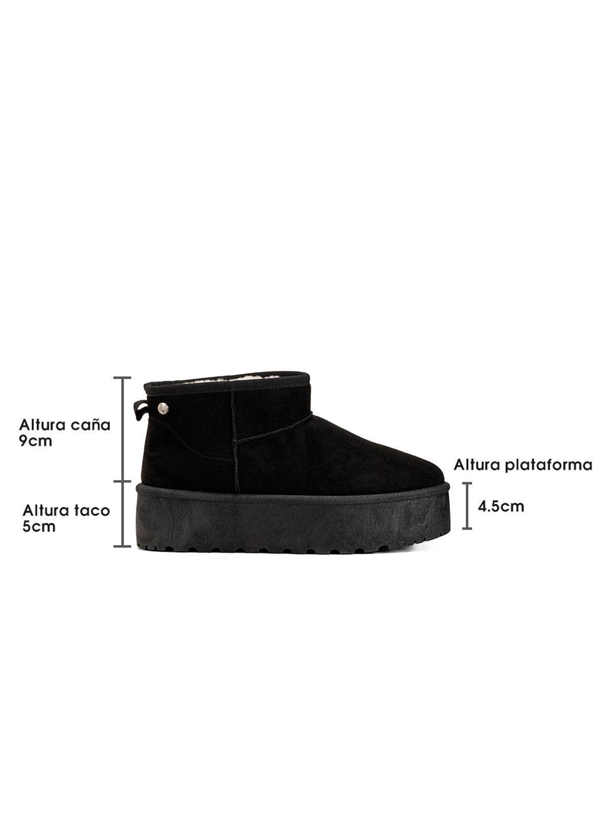 Botin Negro Casual Mujer Weide LT123-5