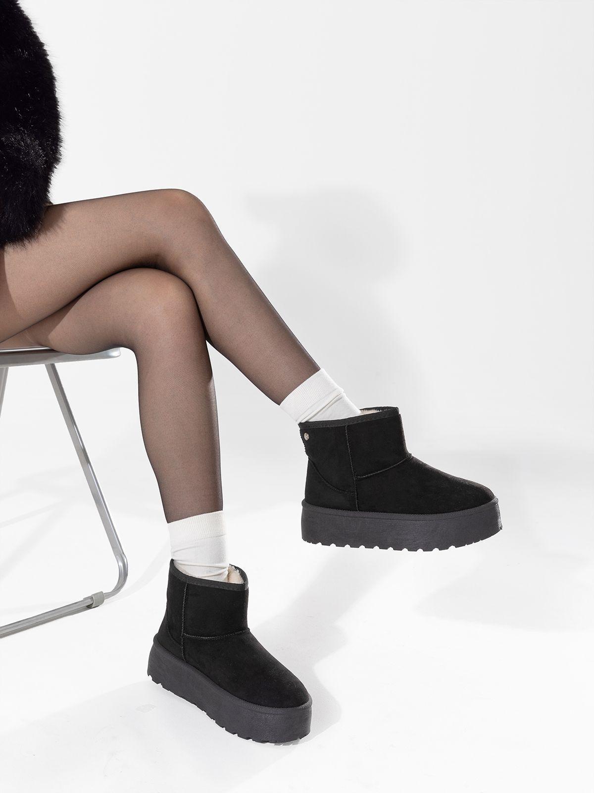 Botin Negro Casual Mujer Weide LT123-1