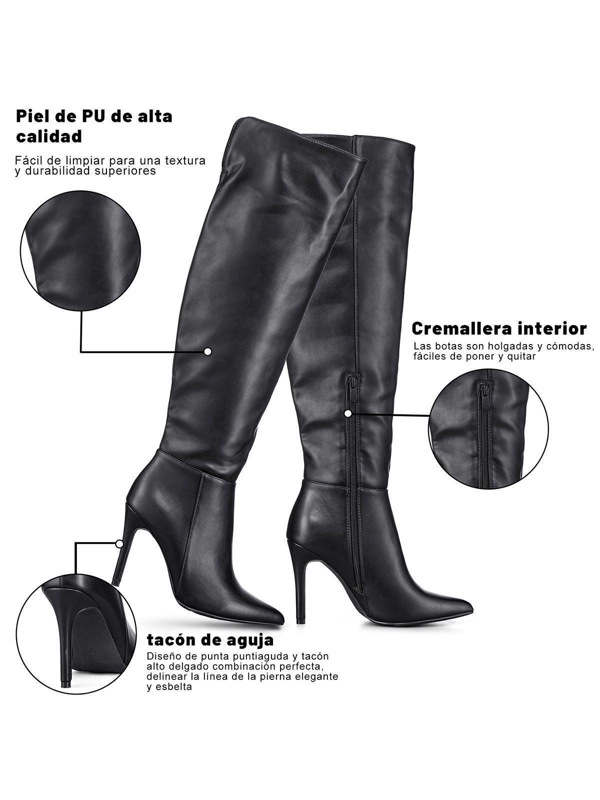 Botas Largas Mujer Eco Cuero De Moda Clasico Weide CZY600-6
