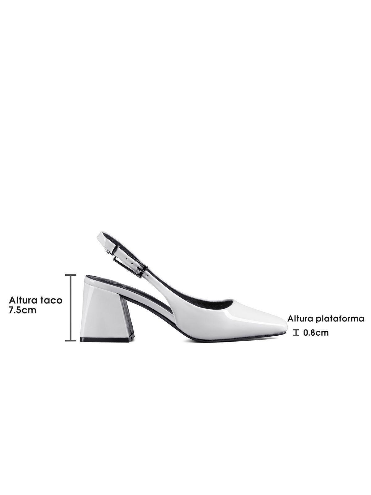 Zapato Taco Talón abierto Simil Charol  Mujer Weide YOU538-3