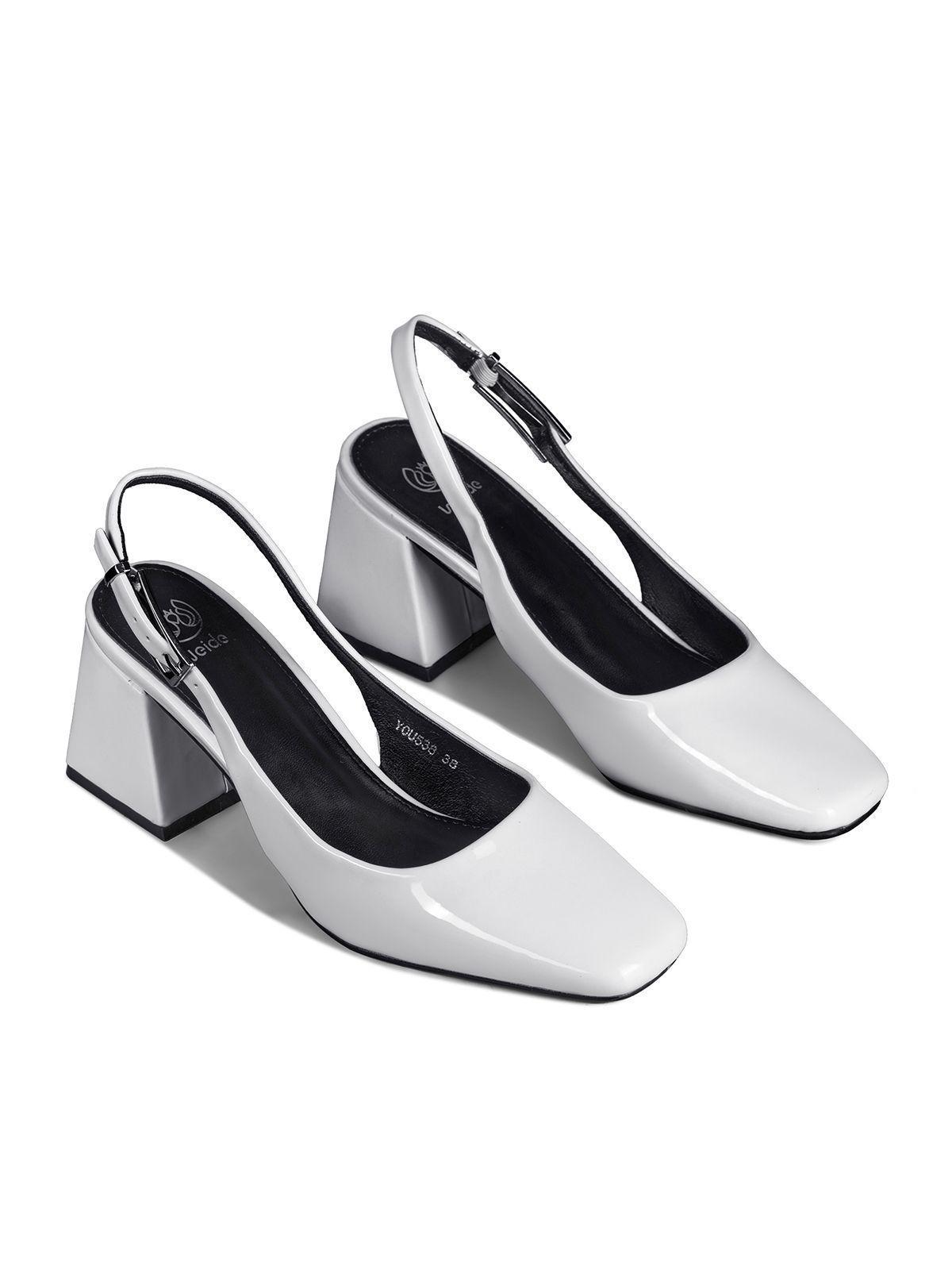 Zapato Taco Talón abierto Simil Charol  Mujer Weide YOU538-7