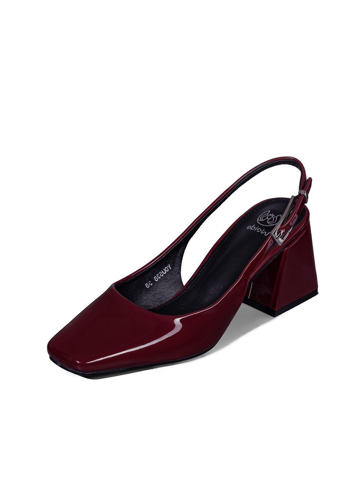 Zapato Taco Talón abierto Simil Charol  Mujer Weide YOU538-0