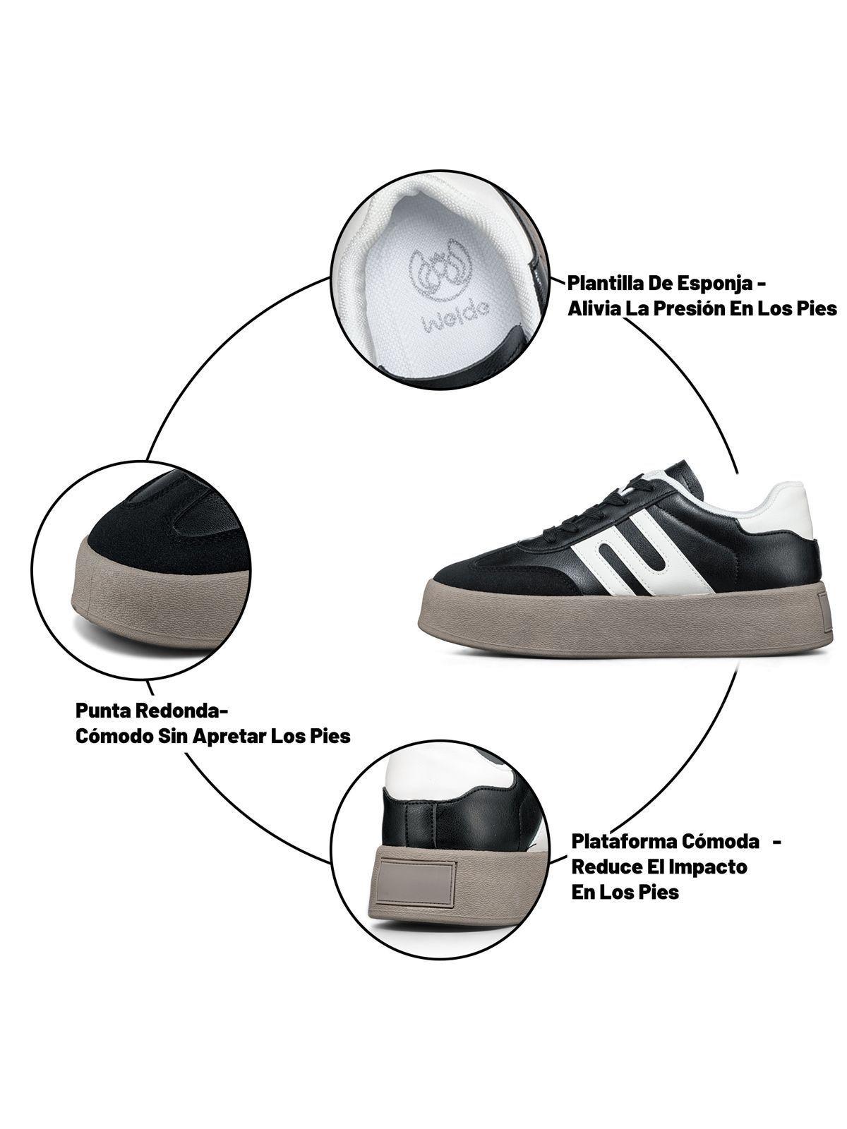 Zapatilla Casual Mujer Urbana Plataforma Confort Weide LT203-2