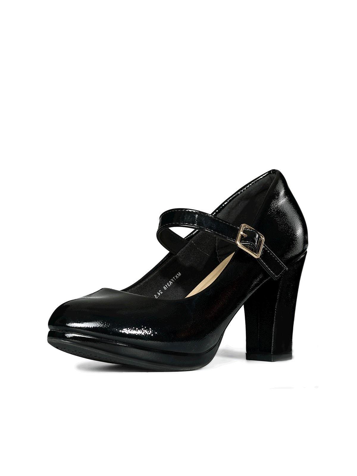 Zapatos Taco PU Acharolado Mujer Cuadrado Weide TFA318-0