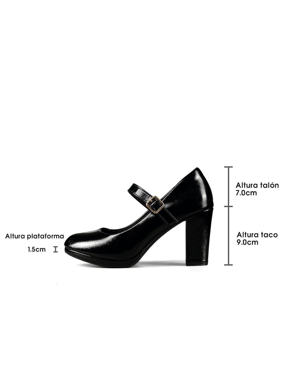 Zapatos Taco PU Acharolado Mujer Cuadrado Weide TFA318-3
